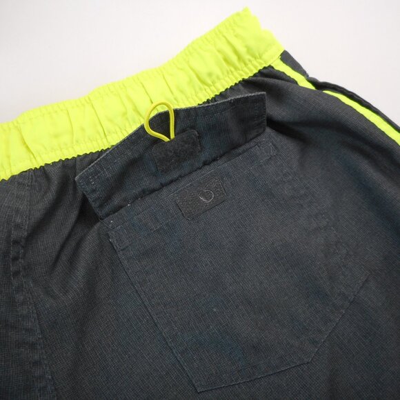 OP Ocean Pacific Men's M Board Shorts Gray Yellow Swim Trunks Beach Pool Pockets - Picture 9 of 9